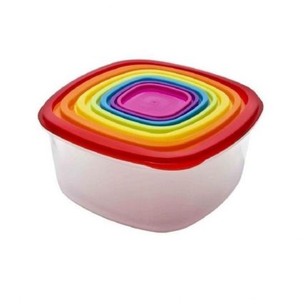 Rainbow Plastic Microwave Fresh Box